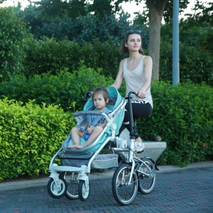 16” Foldable Baby-Parent Bike Baby Stroller For Family F16