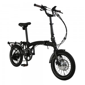 16” Mini Electric Trifold Bike 250W 7SP Folding E-bike for Teenager EBH4