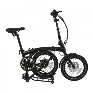 16” Mini Electric Trifold Bike 250W 7SP Folding E-bike for Teenager EBH4