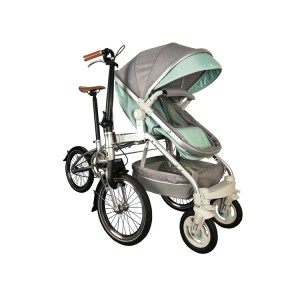 16” Foldable Baby-Parent Bike Baby Stroller For Family F16