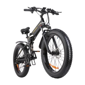 26” Electric Foldable Fat Bike 500W 21SP Pedal Assisted Snow Bike H26