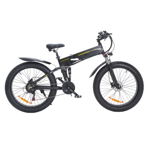 26” Electric Foldable Fat Bike 500W 21SP Pedal Assisted Snow Bike H26