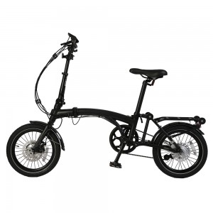 16” Mini Electric Trifold Bike 250W 7SP Folding E-bike for Teenager EBH4